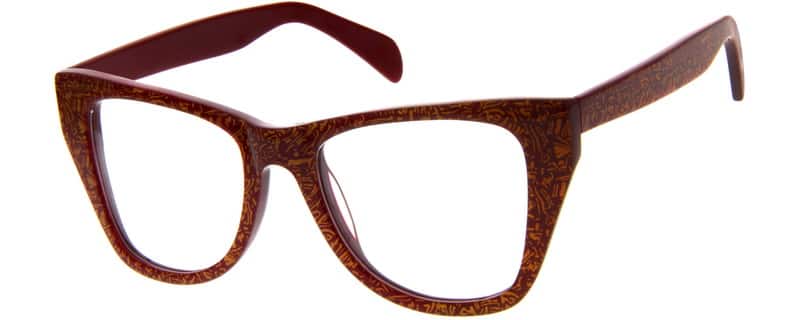Red Acetate Full-Rim Frame 110318 Women Full Rim Acetate/Plastic Eyeglasses #110318