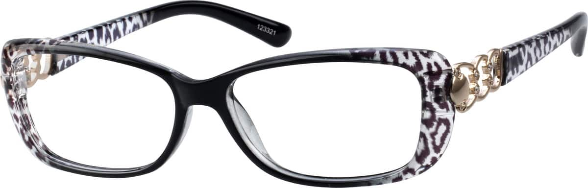 Black Plastic Full Rim Frame 1233 Zenni Optical Eyeglasses