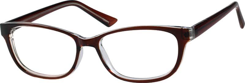 Zenni Brown Womens Oval Eyeglasses