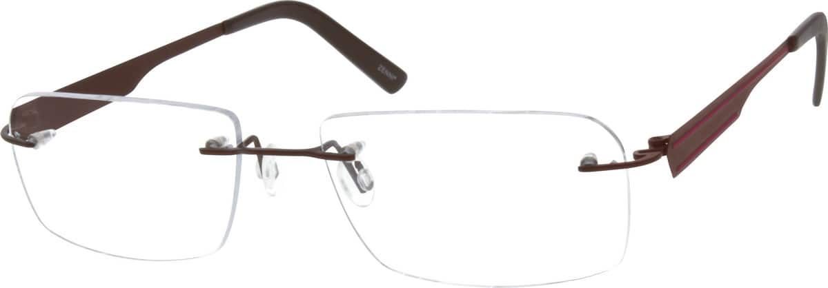 Brown 1309 Rimless Pure Titanium Frame Brown 1309 Rimless Pure Titanium Frame