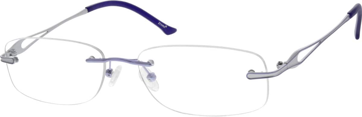 Purple Rimless Titanium Frame Women Rimless Titanium Eyeglasses #133117