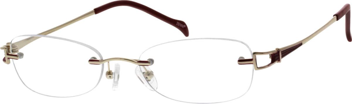 Gold 1340 Rimless Titanium Frame Gold 1340 Rimless Titanium Frame