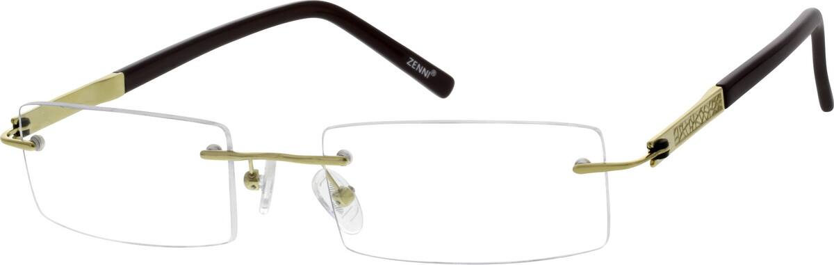 Gold 1353 Rimless Titanium Frame Gold 1353 Rimless Titanium Frame