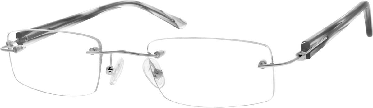 Silver 1421 Rimless Stainless Steel Frame Silver 1421 Rimless Stainless Steel Frame