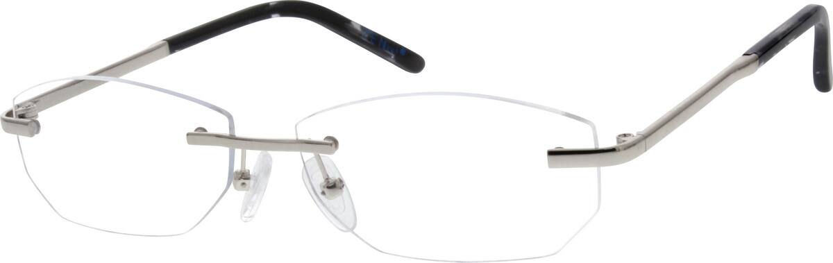 Silver Rimless Metal Alloy Frame Unisex Rimless Metal Eyeglasses #151211
