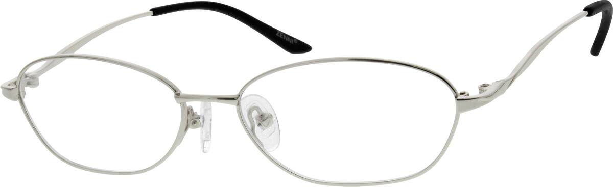 Silver Metal Alloy Full-Rim Frame 152411 Women Full Rim Metal Eyeglasses #152411