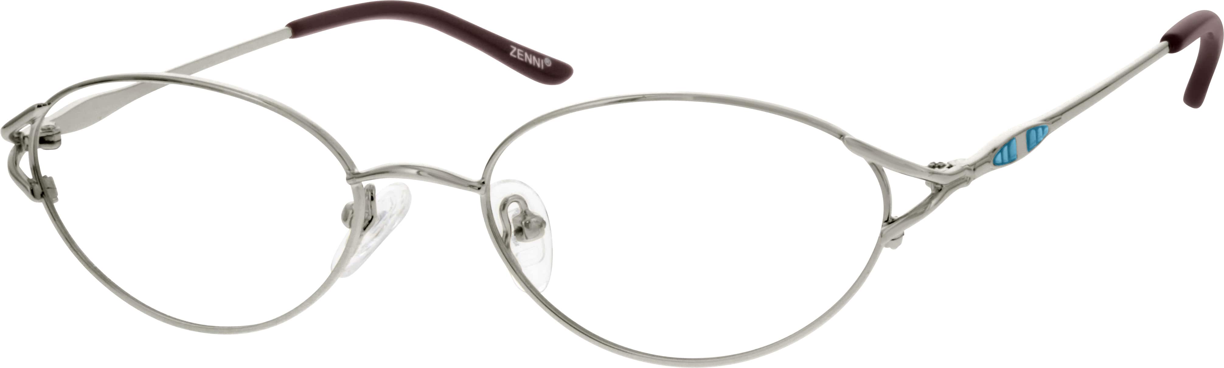 Silver Metal Alloy Full Rim Frame 1531 Zenni Optical Eyeglasses