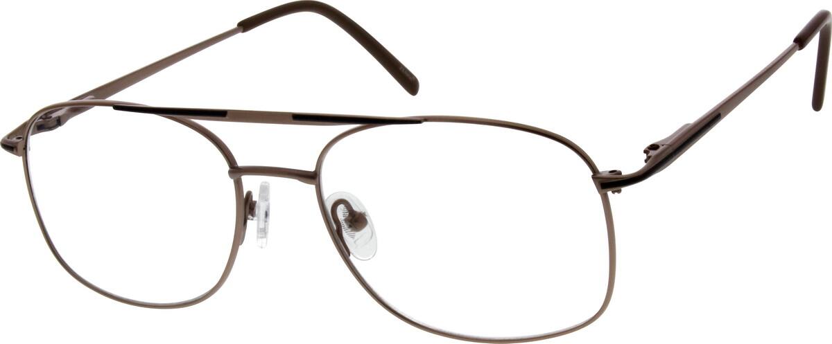 Brown Metal Alloy Full-Rim Frame With Spring Hinges 154315 Men Full Rim Metal Eyeglasses #154315