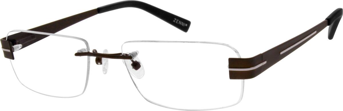 Brown 1602 Stainless Steel Rimless Frame with Spring Hinges Brown 1602 Stainless Steel Rimless Frame with Spring Hinges