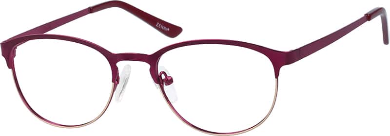 Red Oval Eyeglasses 161318 Women Full Rim Stainless Steel Eyeglasses #161318