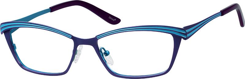 Purple Cat-Eye Eyeglasses 163917 Women Full Rim Stainless Steel Eyeglasses #163917