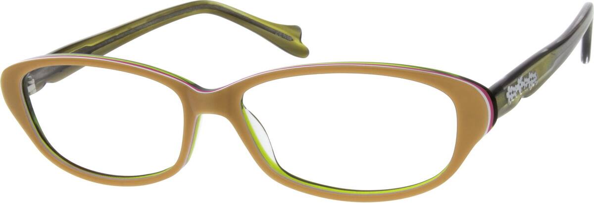 Brown Oval Eyeglasses 181315 Women Full Rim Acetate/Plastic Eyeglasses #181315