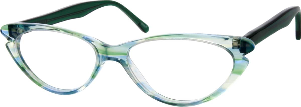 Green Girls’ Cat-Eye Eyeglasses 181624 Girl Full Rim Acetate/Plastic Eyeglasses #181624