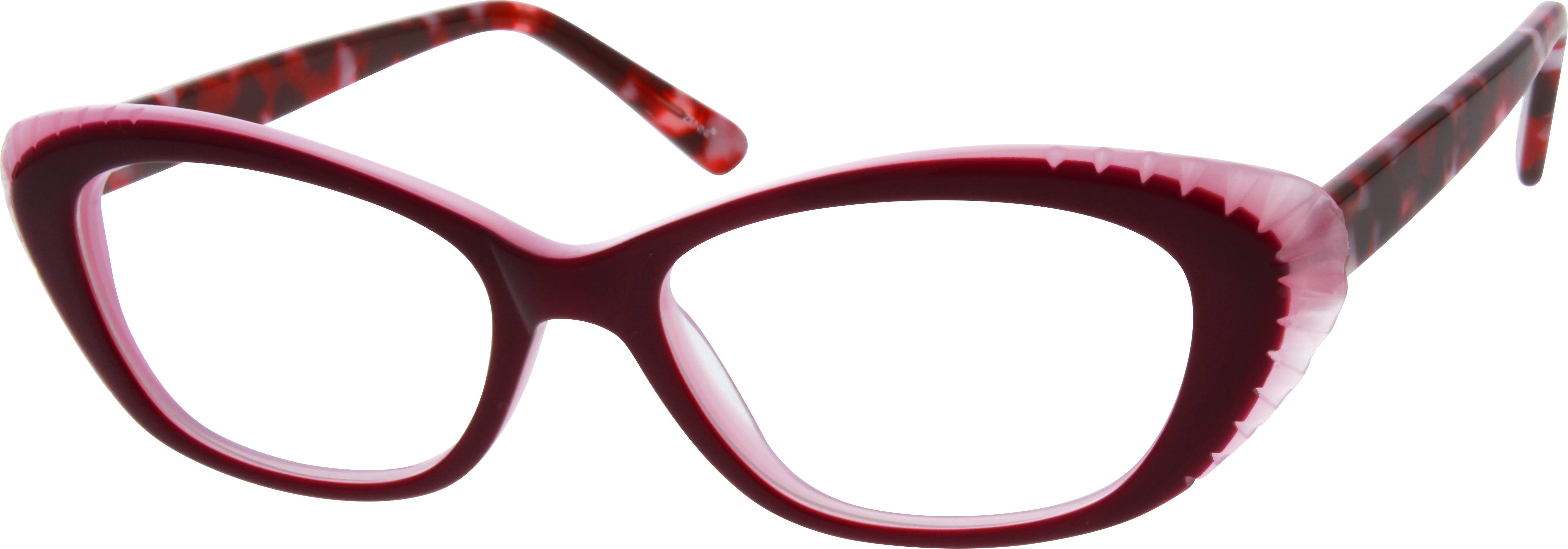 Red Cat-Eye Eyeglasses 181817 Women Full Rim Acetate/Plastic Eyeglasses #181817