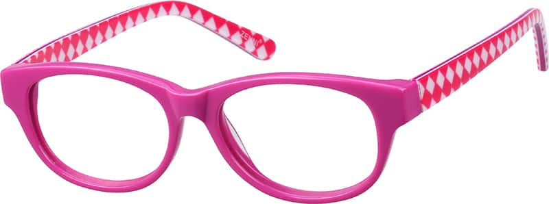 Purple Children's Acetate Full-Rim Frame with Spring Hinges 182517 Girl Full Rim Acetate/Plastic Eyeglasses #182517