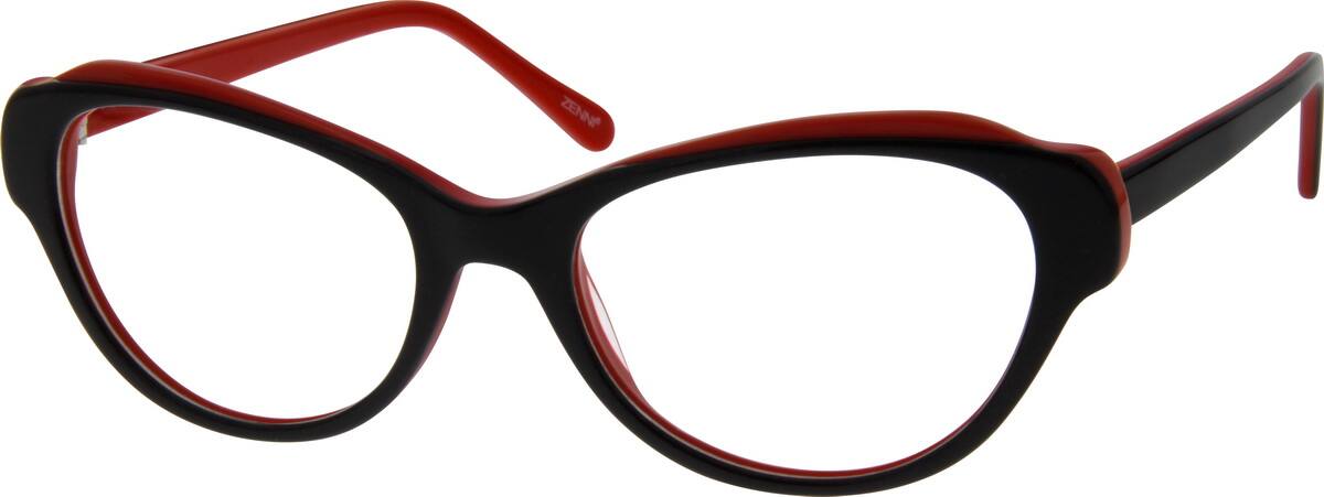 Black Acetate Full-rim Frame 183321 Women Full Rim Acetate/Plastic Eyeglasses #183321
