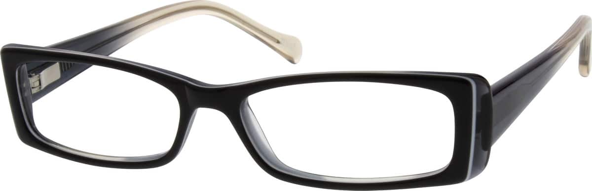 Black Acetate Full-Rim Frame With Spring Hinges 184321 Men Full Rim Acetate/Plastic Eyeglasses #184321