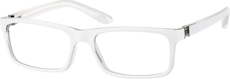 White Chic Rectangular Eyeglasses 2009 Zenni Optical Eyeglasses