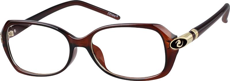Brown Plastic Full-Rim Frame 201015 Women Full Rim Acetate/Plastic Eyeglasses #201015
