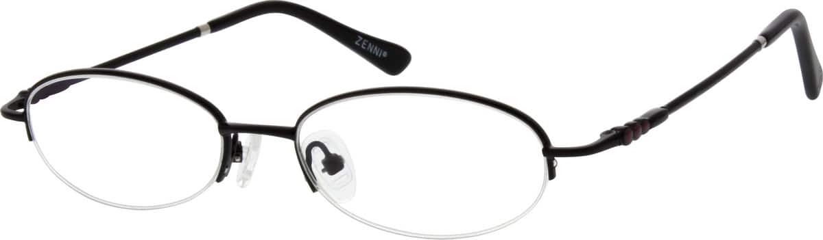 Black Children's stainless steel half-rim frame 219021 Girl Half Rim Memory Titanium Eyeglasses #219021