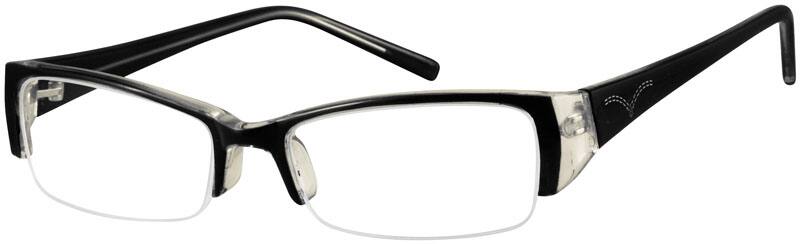 Black Half Rim Plastic Fashion Frame Same Appearance As Frame 8205 2205 Zenni Optical 3498