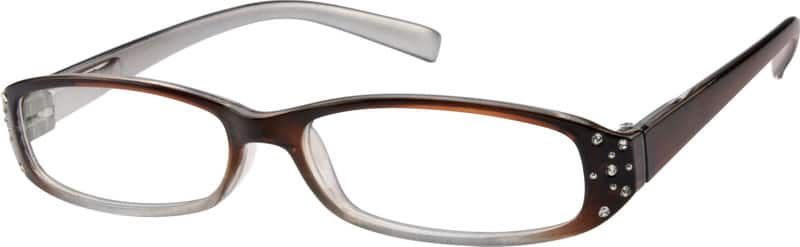 Brown Plastic Full-Rim Frame with Sparkling Crystals 227315 Women Full Rim Acetate/Plastic Eyeglasses #227315