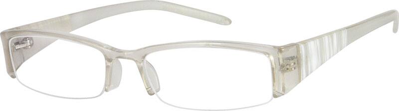 Translucent Plastic Fashion Half-Rim Frame 228123 Unisex Half Rim Acetate/Plastic Eyeglasses #228123