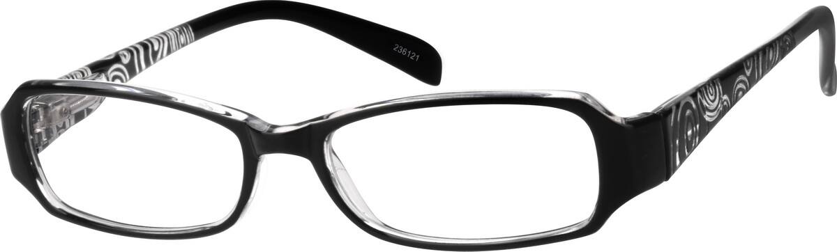 Black Womens Translucent Rectangular Eyeglasses 2361 Zenni Optical Eyeglasses 