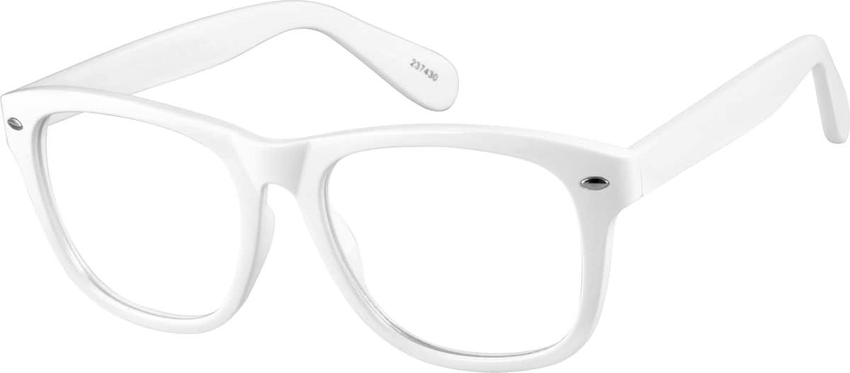 White Oversized Square Eyeglasses & Sunglasses #2374 ...