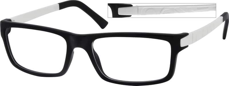 Black Plastic Full-Rim Frame 246221 Men Full Rim Acetate/Plastic Eyeglasses #246221