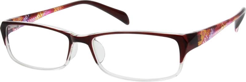 Red Flexible Plastic Full-Rim Frame 248818 Women Full Rim Acetate/Plastic Eyeglasses #248818