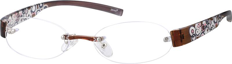 Black Rimless Plastic Frame #2519 Zenni Optical Eyeglasses