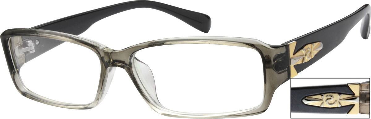 Gray Flexible Plastic Full-Rim Frame 256712 Men Full Rim Acetate/Plastic Eyeglasses #256712