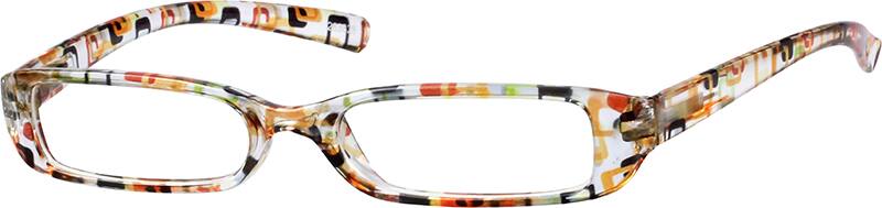 Orange Plastic Full-Rim Frame with Spring Hinges 263825 Women Full Rim Acetate/Plastic Eyeglasses #263825