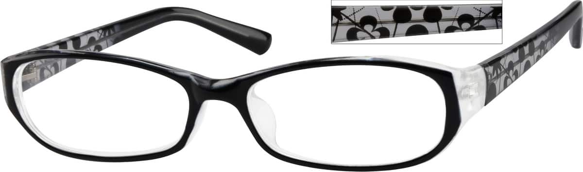 Black Plastic Full-Rim Frame 268721 Women Full Rim Acetate/Plastic Eyeglasses #268721