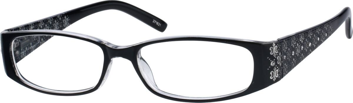 Black Plastic Full Rim Frame 2716 Zenni Optical Eyeglasses 6005