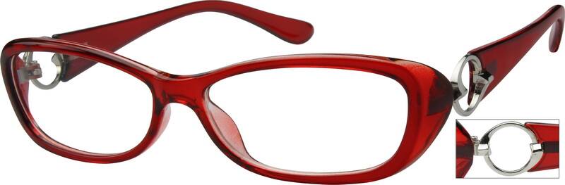 Red Plastic Full Rim Frame 2720 Zenni Optical Eyeglasses