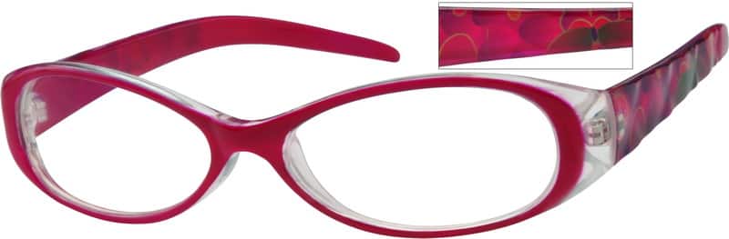 Red Plastic Full-Rim Frame 279618 Women Full Rim Acetate/Plastic Eyeglasses #279618