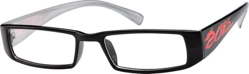 Black Plastic Full-Rim Frame 280721 Unisex Full Rim Acetate/Plastic Eyeglasses #280721
