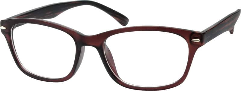Brown Plastic Full-Rim Frame Unisex Full Rim Acetate/Plastic Eyeglasses #282215