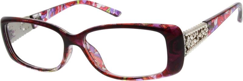 Purple Plastic Full-Rim Frame 285517 Women Full Rim Acetate/Plastic Eyeglasses #285517