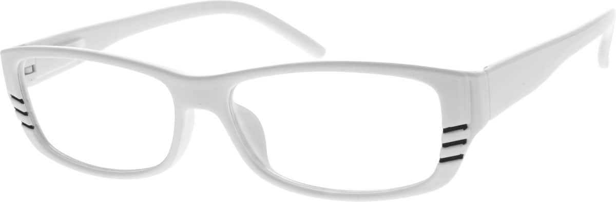 White Plastic Full-Rim Frame with Spring Hinges 288130 Women Full Rim Acetate/Plastic Eyeglasses #288130