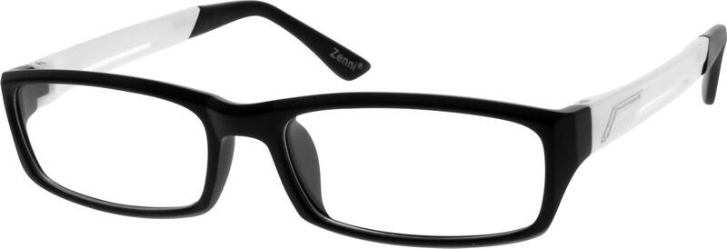Black Flexible Plastic Full-Rim Frame 292321 Men Full Rim Acetate/Plastic Eyeglasses #292321