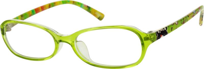 Green Children's Plastic Full-Rim Frame 296524 Kids Full Rim Acetate/Plastic Eyeglasses #296524