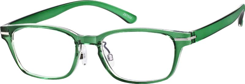 Green Stylized Rectangle Eyeglasses #2975 Zenni Optical ...