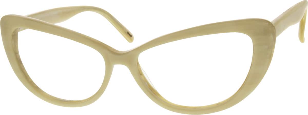 Cream Acetate Full-Rim Frame with Spring Hinges 302642 Women Full Rim Acetate/Plastic Eyeglasses #302642