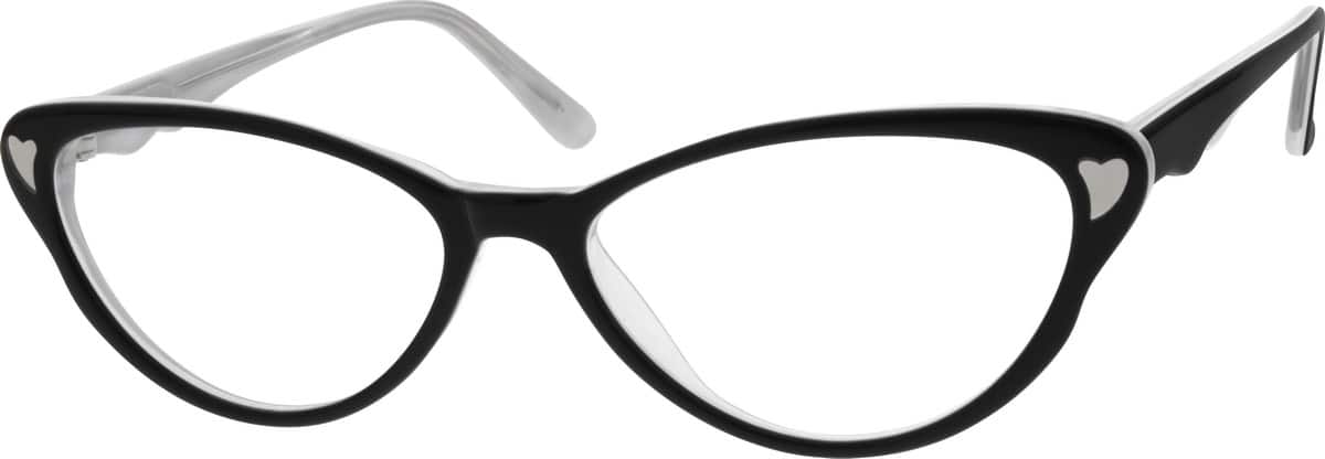 Black Acetate Full-Rim Frame 303521 Women Full Rim Acetate/Plastic Eyeglasses #303521