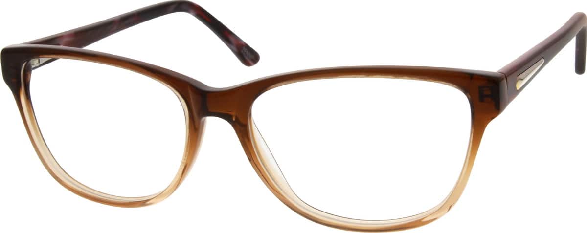 Brown Acetate Full-Rim Frame with Spring Hinges 303615 Women Full Rim Acetate/Plastic Eyeglasses #303615