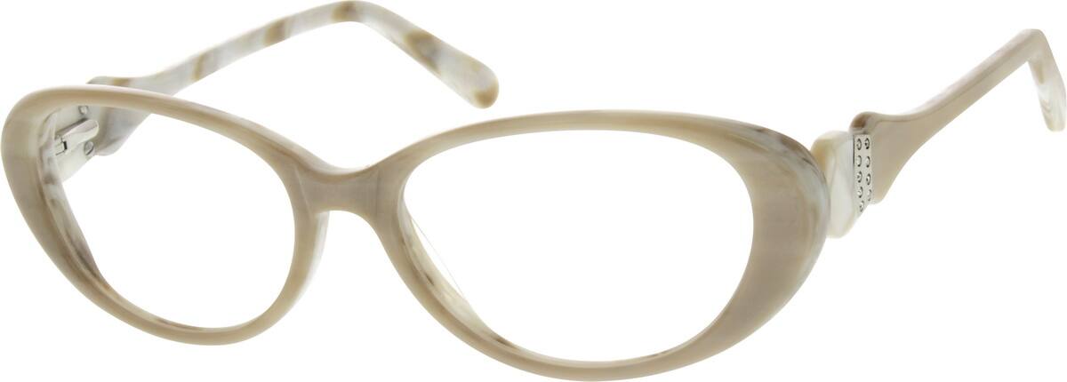 Cream Acetate Full Rim Frame With Spring Hinges 3048 Zenni Optical Eyeglasses 