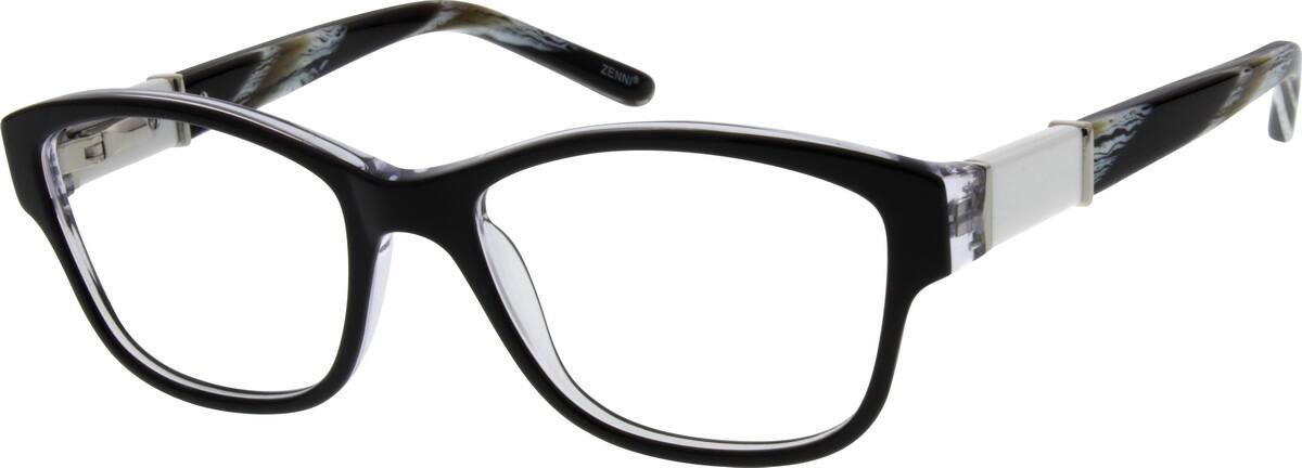 Black Acetate Full Rim Frame With Spring Hinges 3054 Zenni Optical